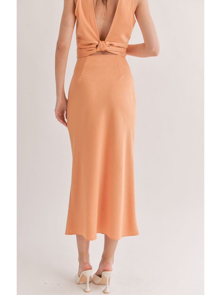 Apricot Midi Skirt