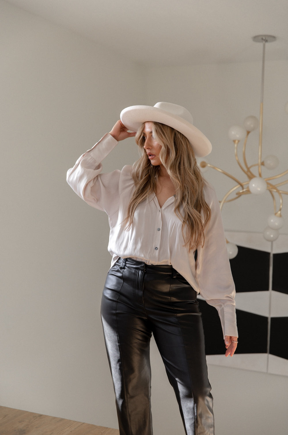 Cream Satin Blouse main image 1