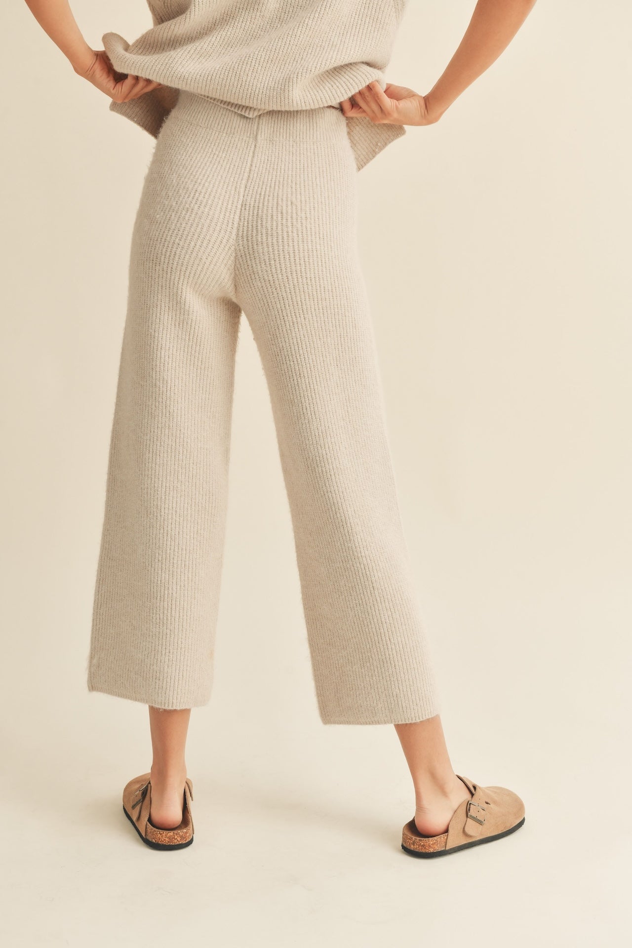 Beige Knit Pants