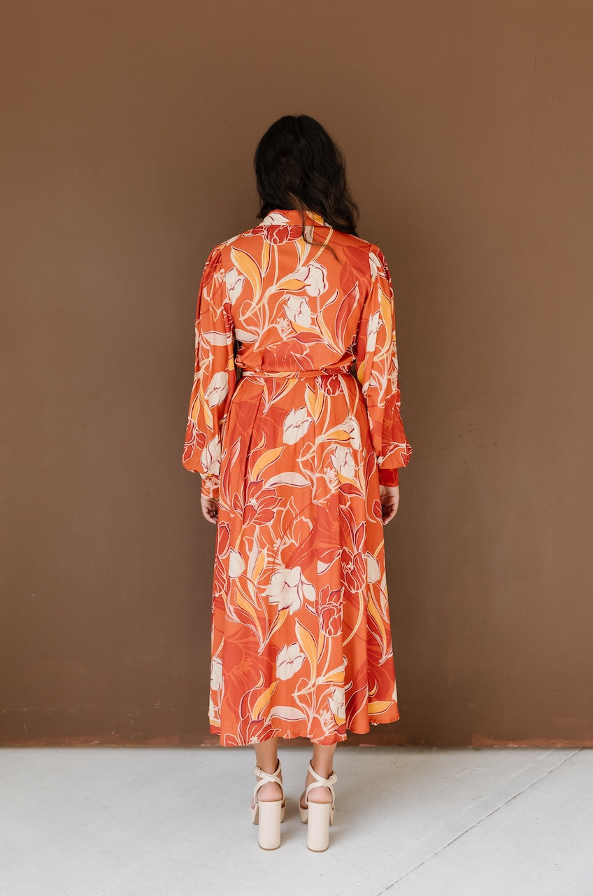 Fall Collared Midi Dress