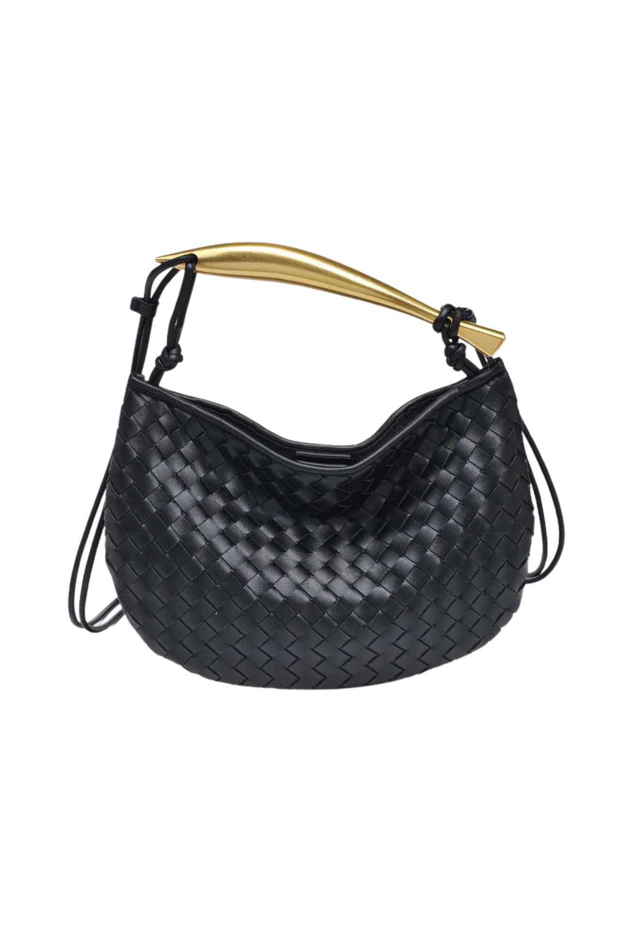 Black Woven Handbag