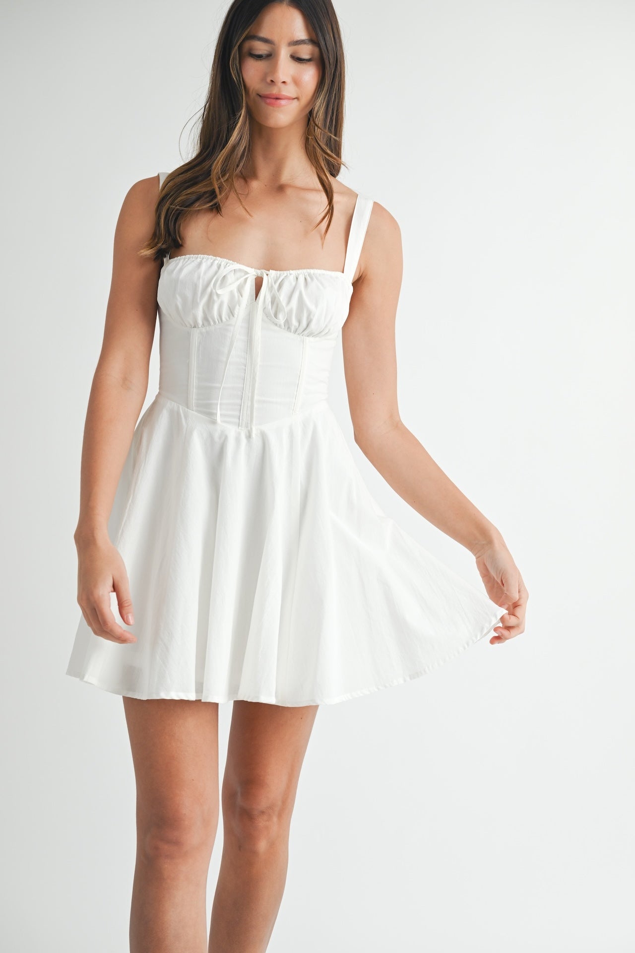 White Poplin Mini Dress