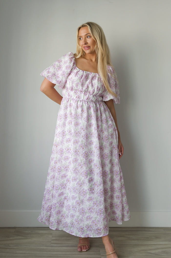 Blossom Floral Print Midi Dress