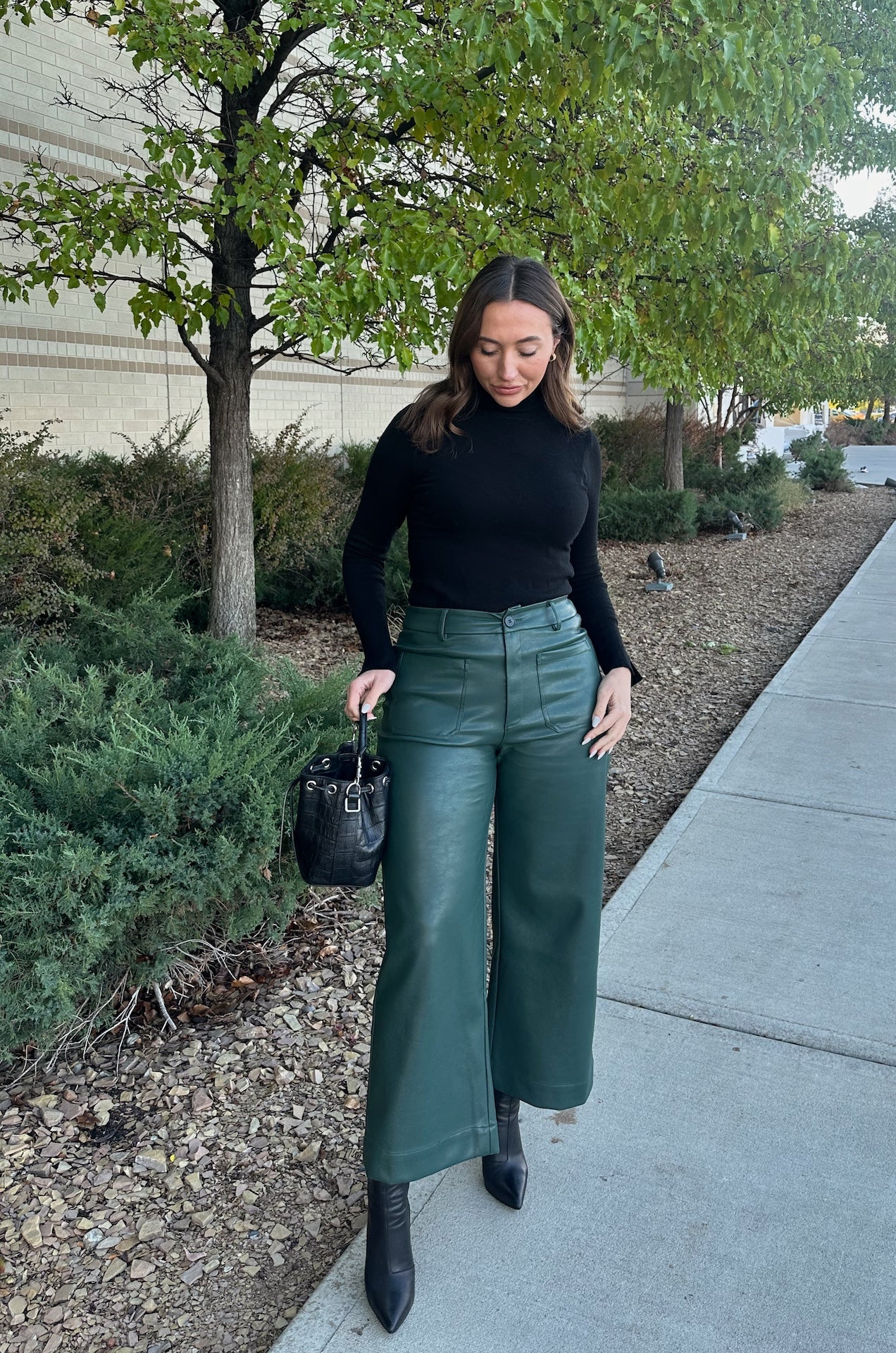 Green Leather Pants