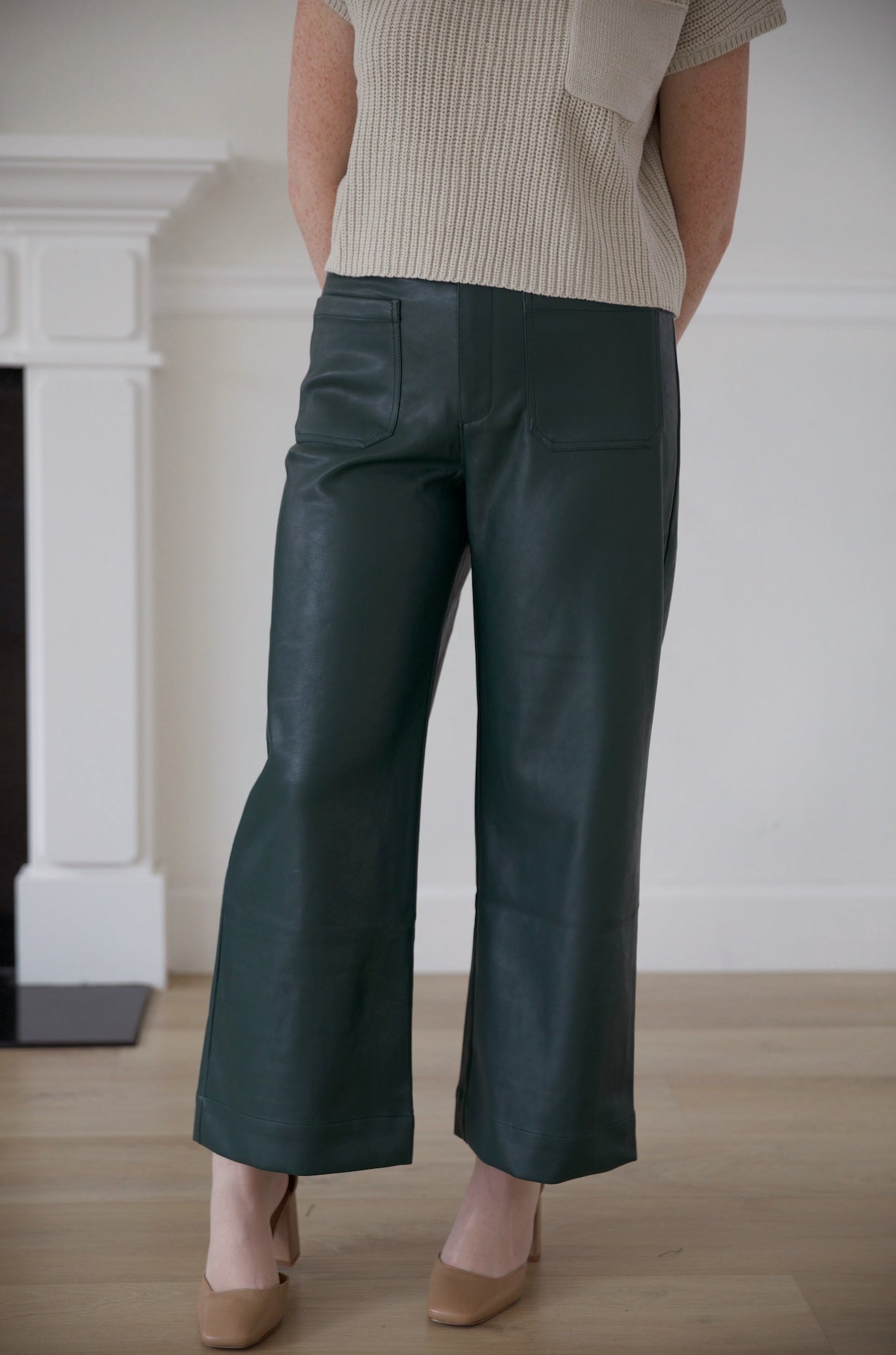 Green Leather Pants