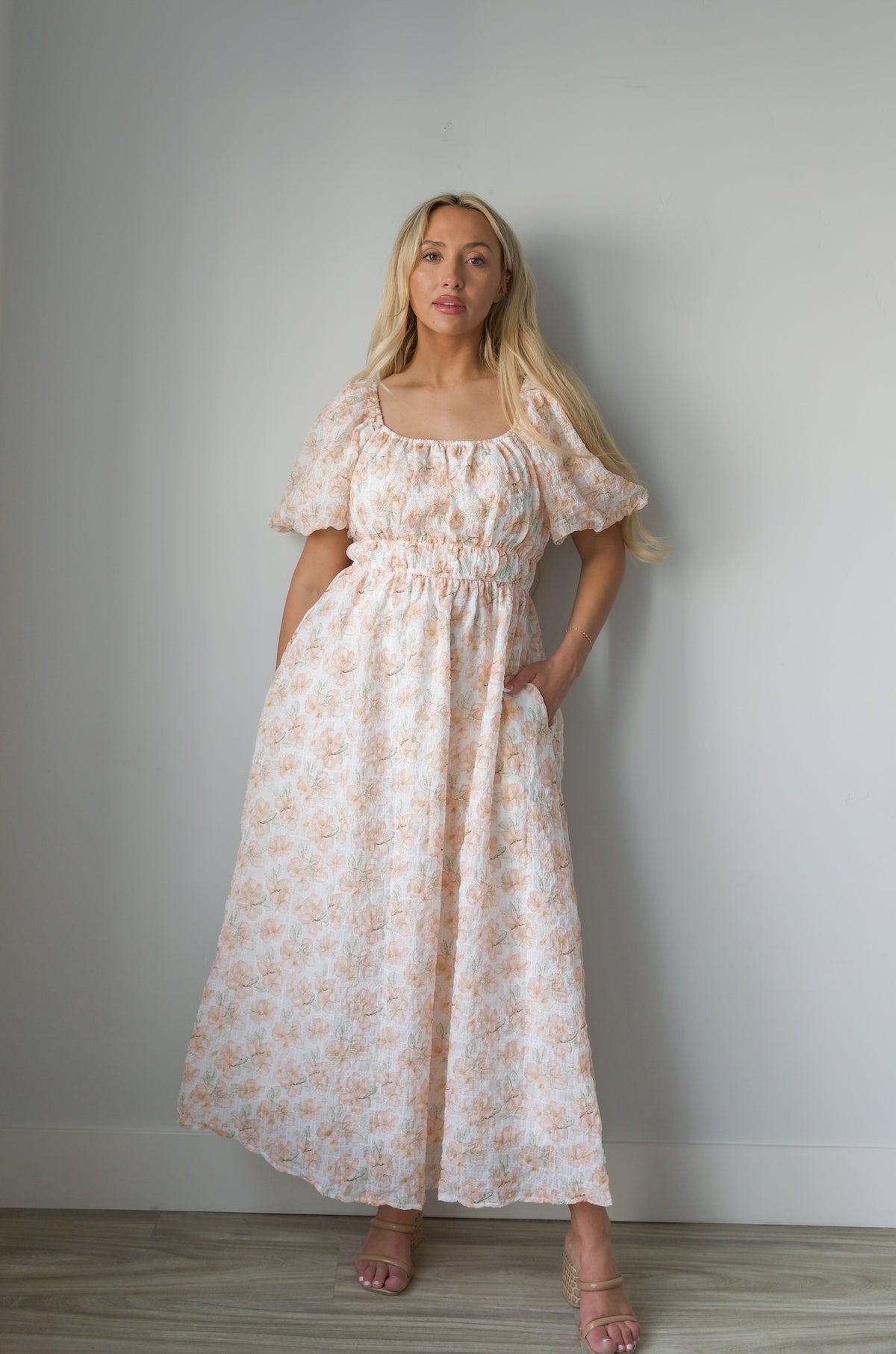 Blossom Floral Print Midi Dress