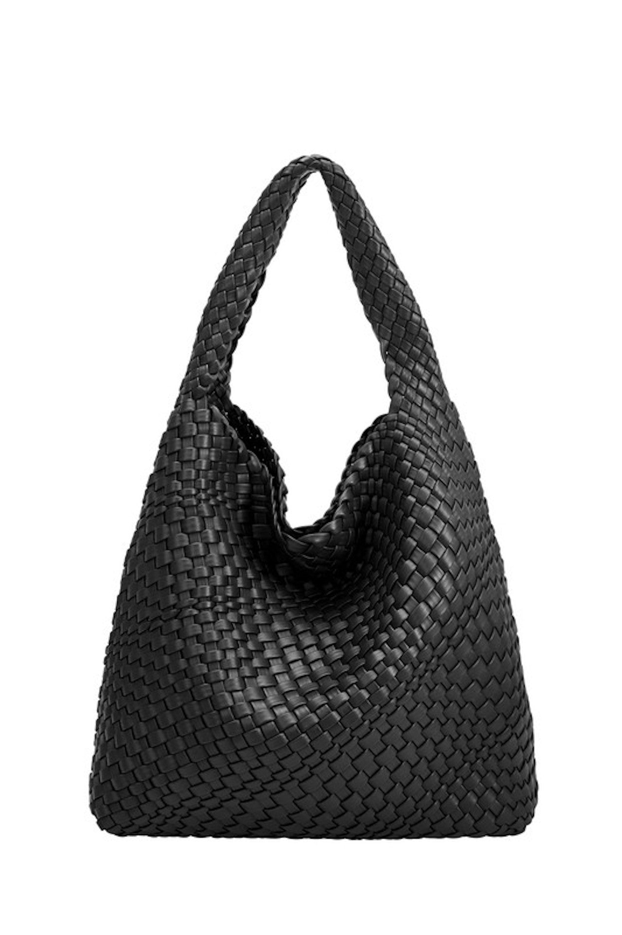 Black discount woven tote