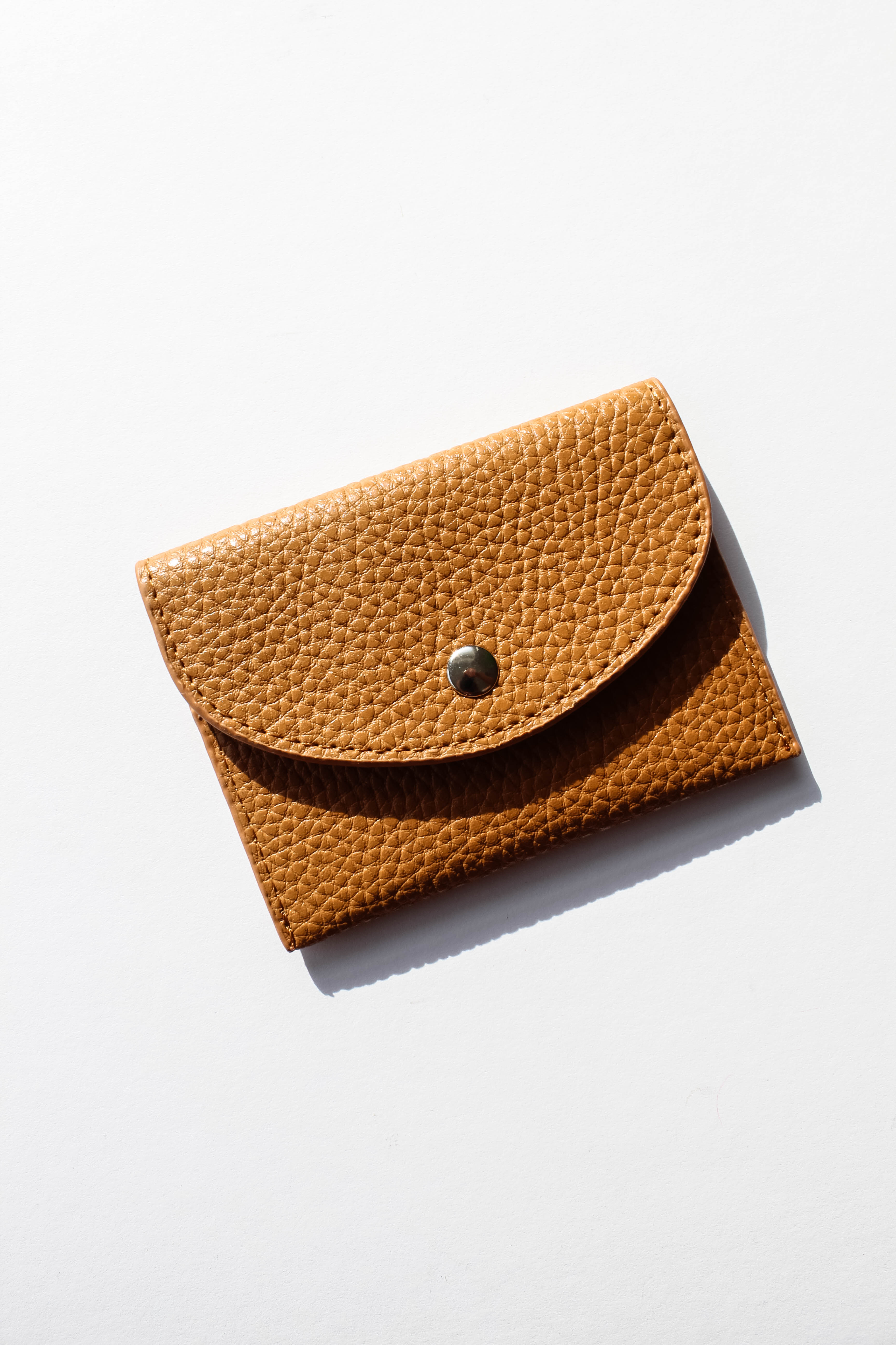Tan Leather Mini Wallet