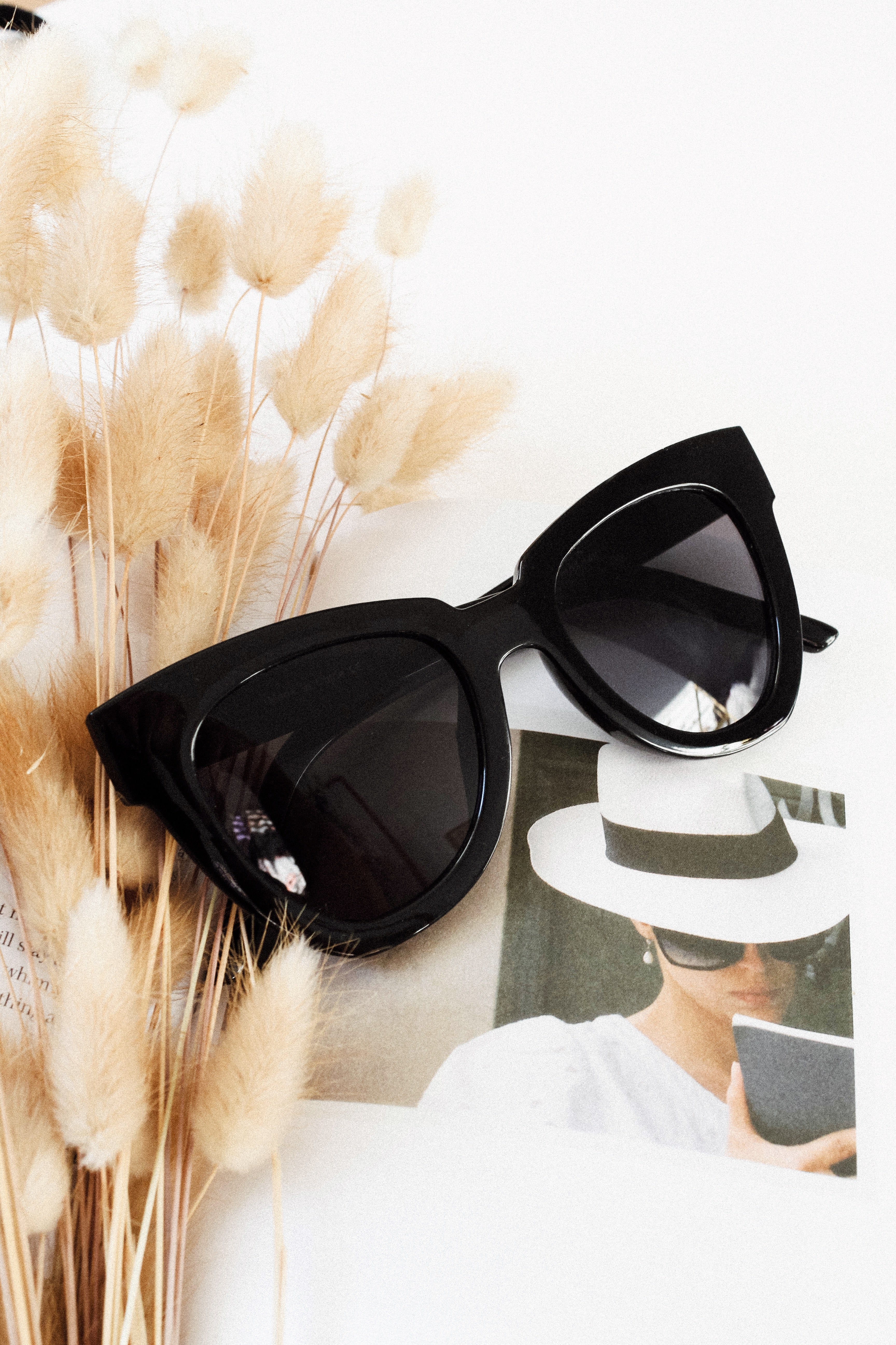 Audrey Black Cat Eye Sunglasses