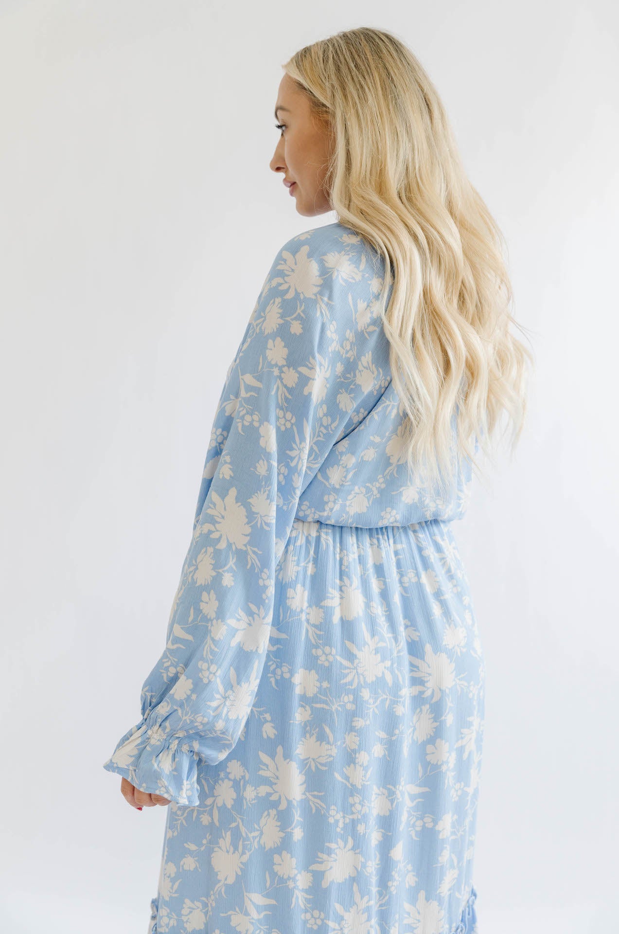 Charlize Floral Print Long Sleeve Maxi Dress