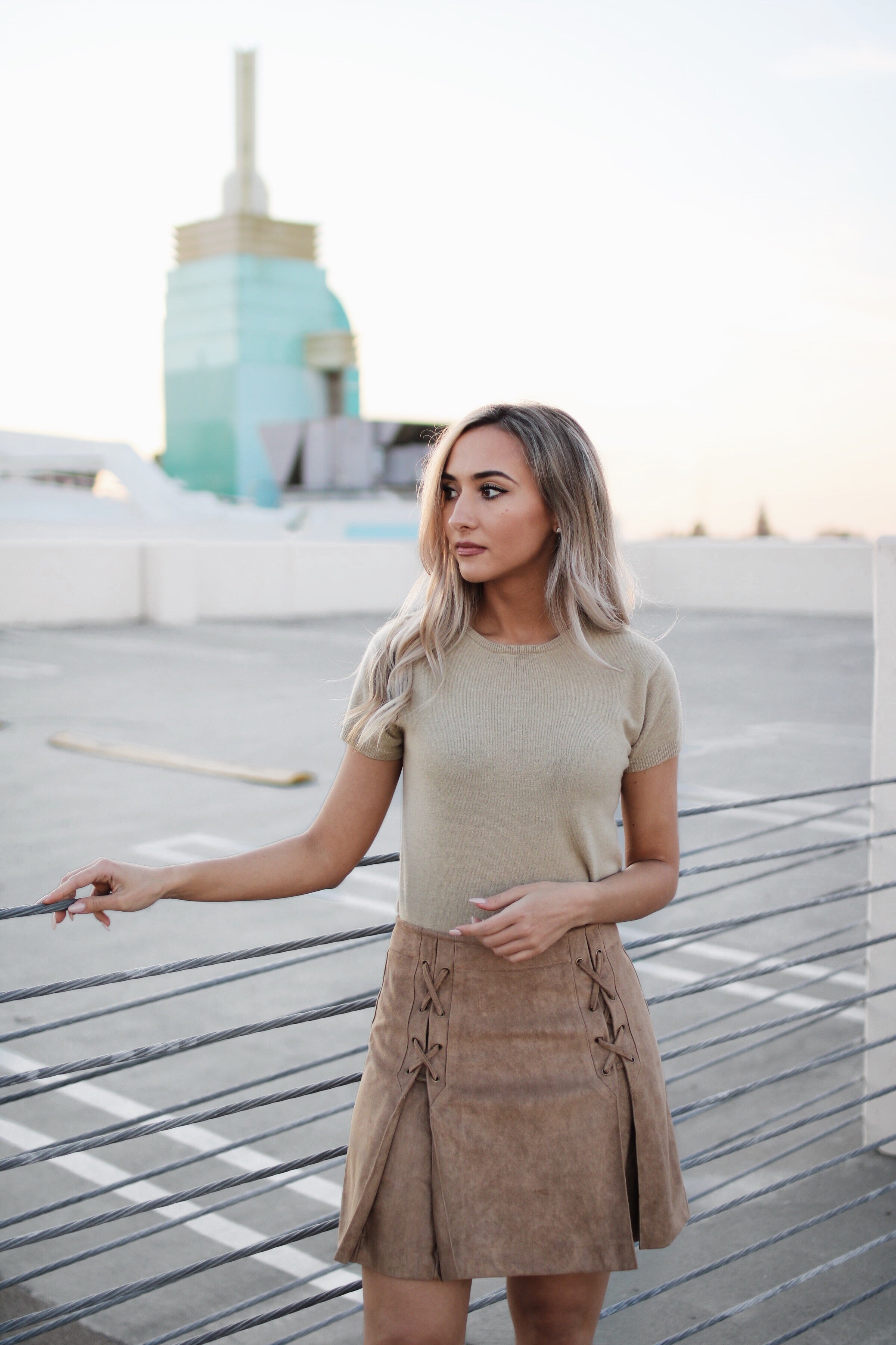 Khloe Brown Mini Skirt