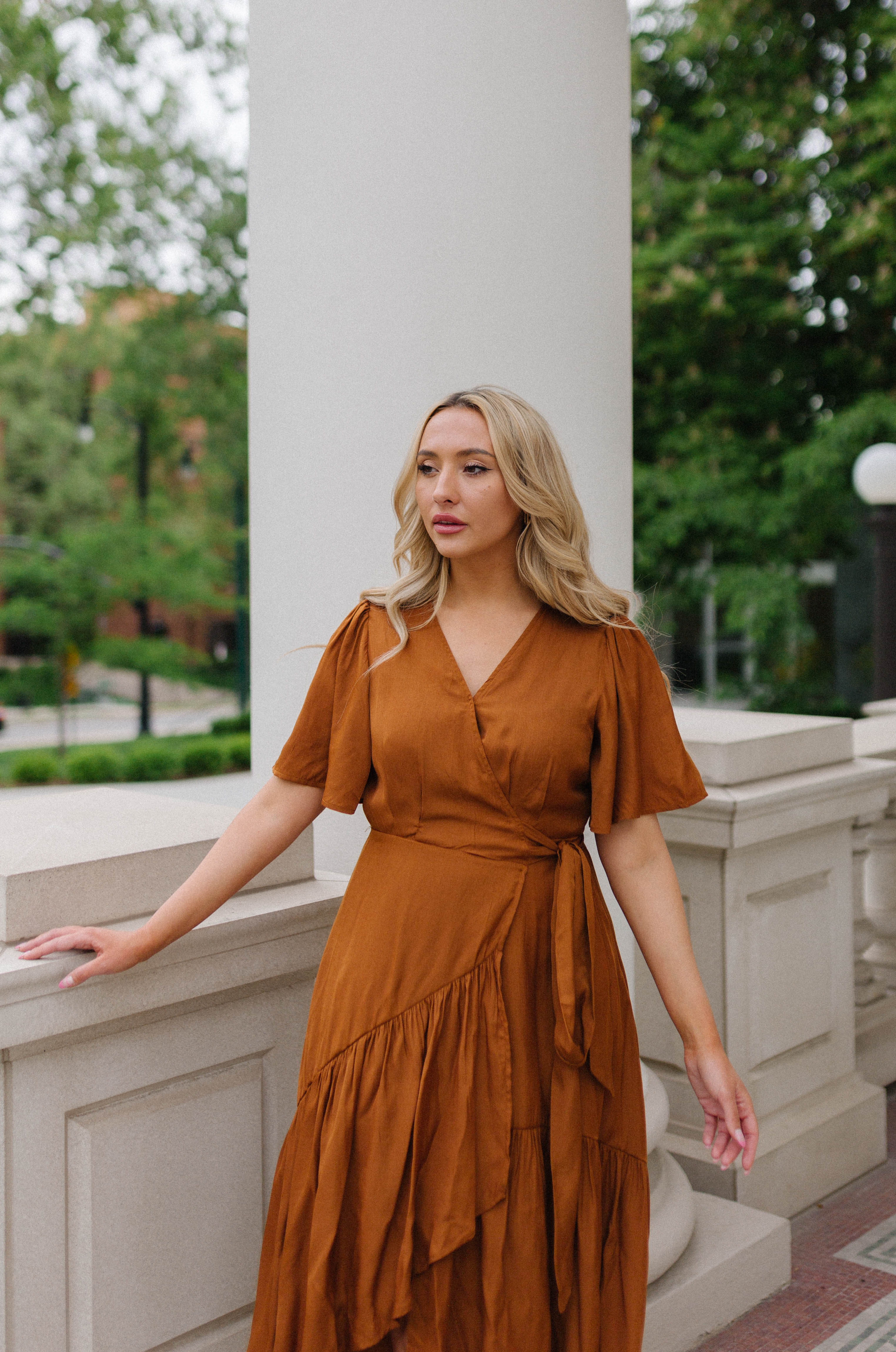 satin midi dress