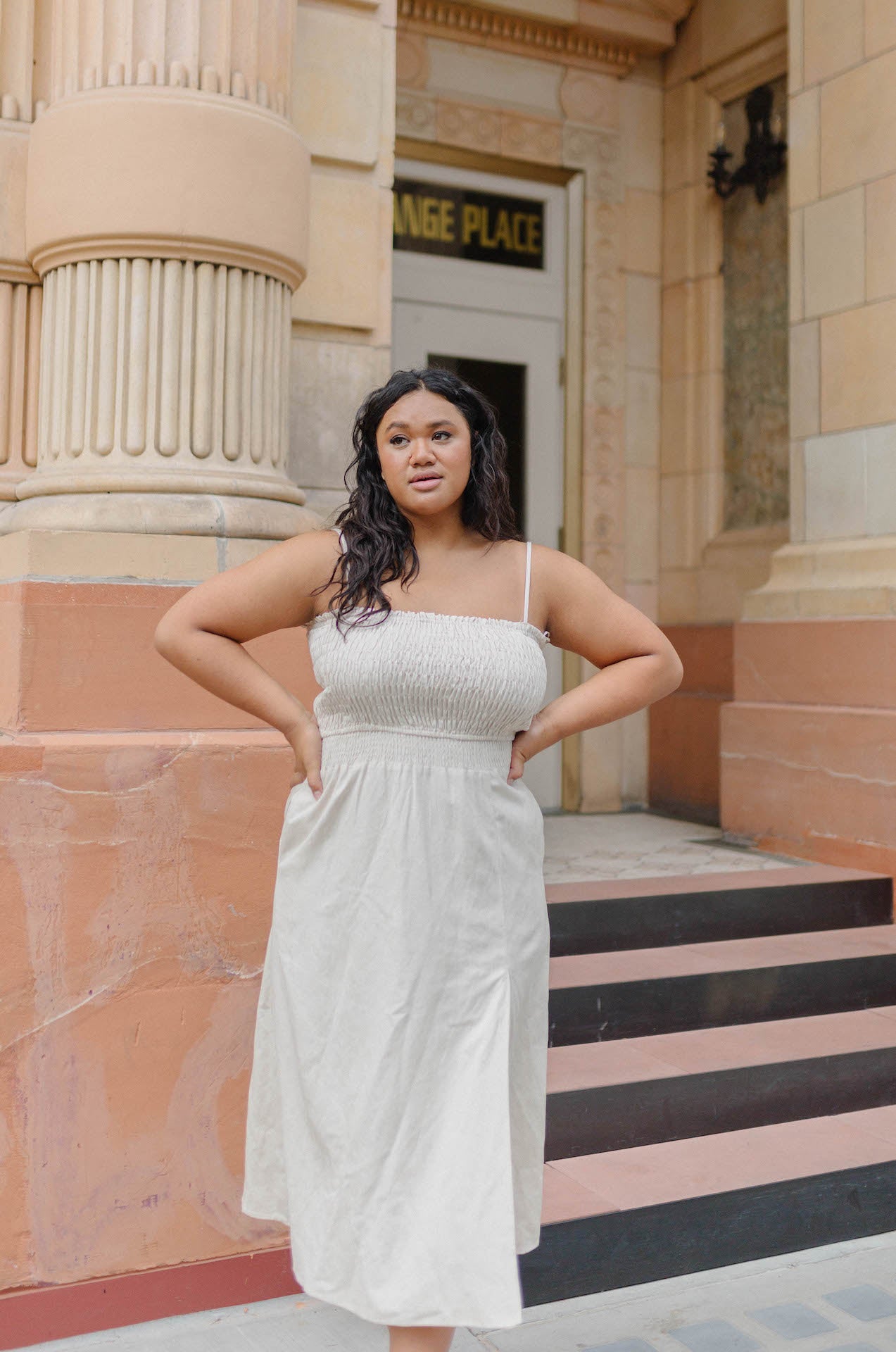 Cora Linen Midi Dress