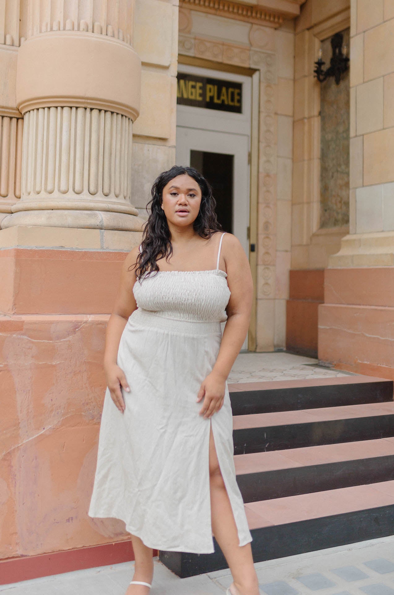 Cora Linen Midi Dress