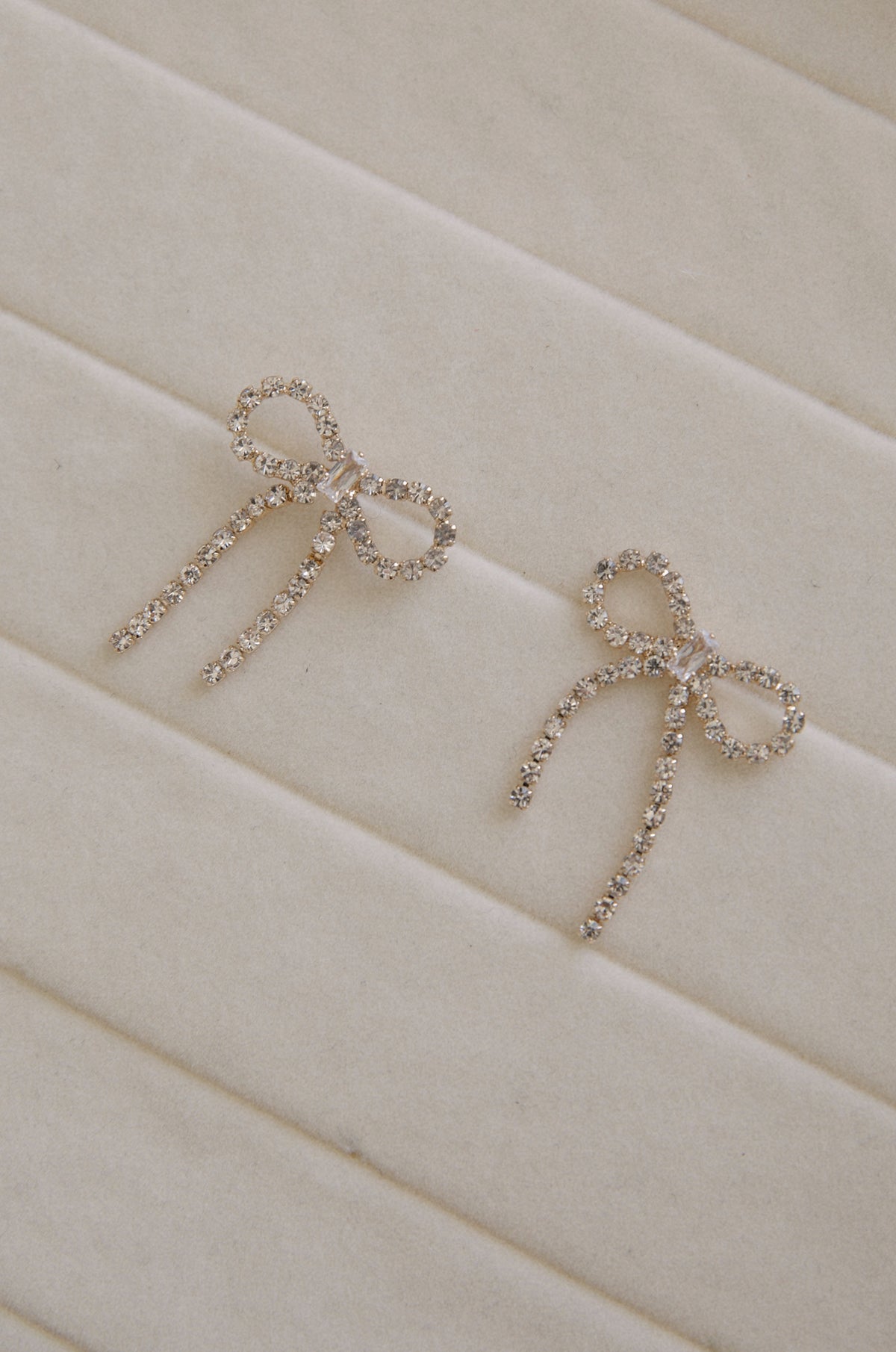Diamond Bow Earrings