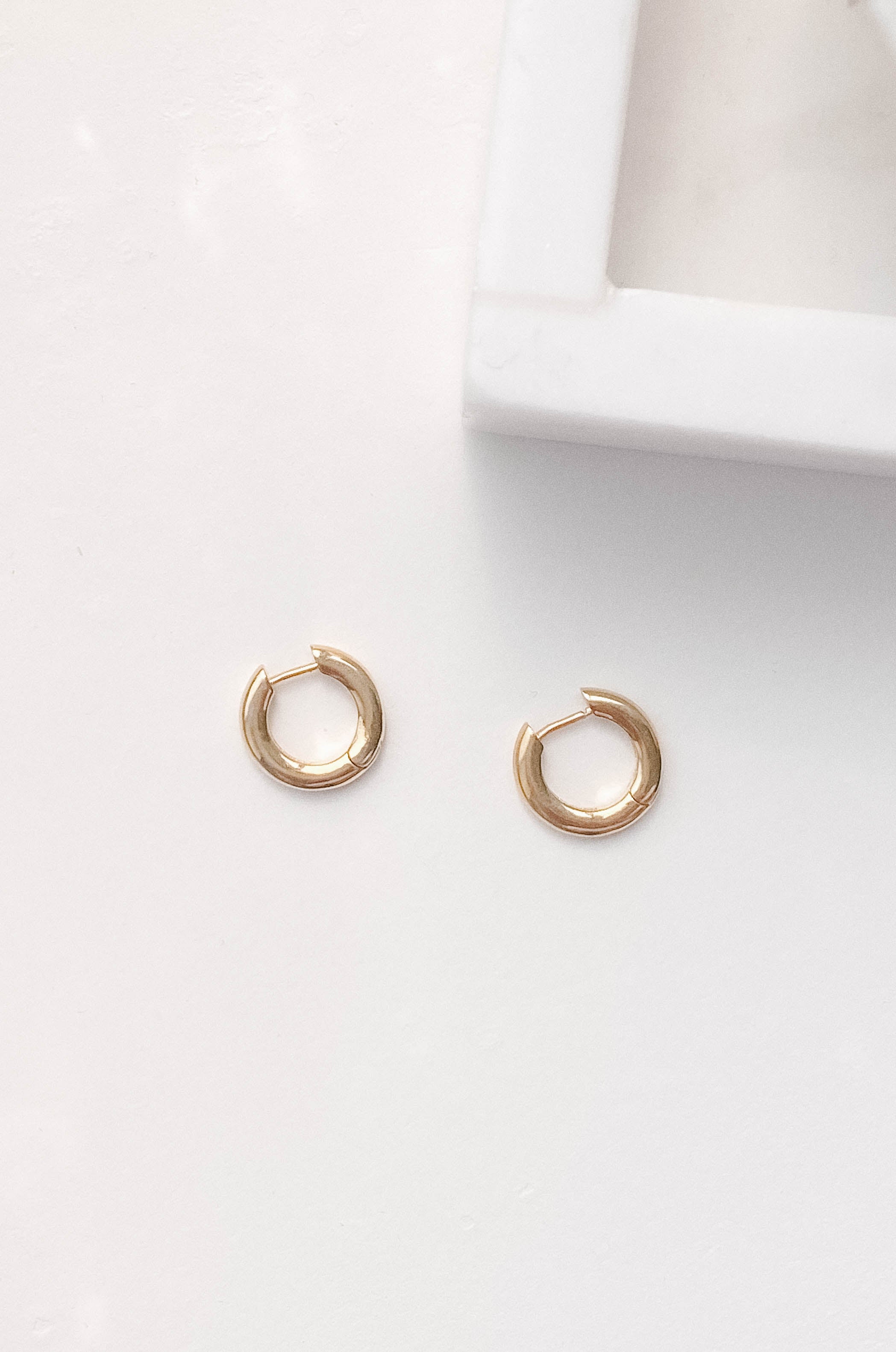 gold dipped light weight small hoop earrings