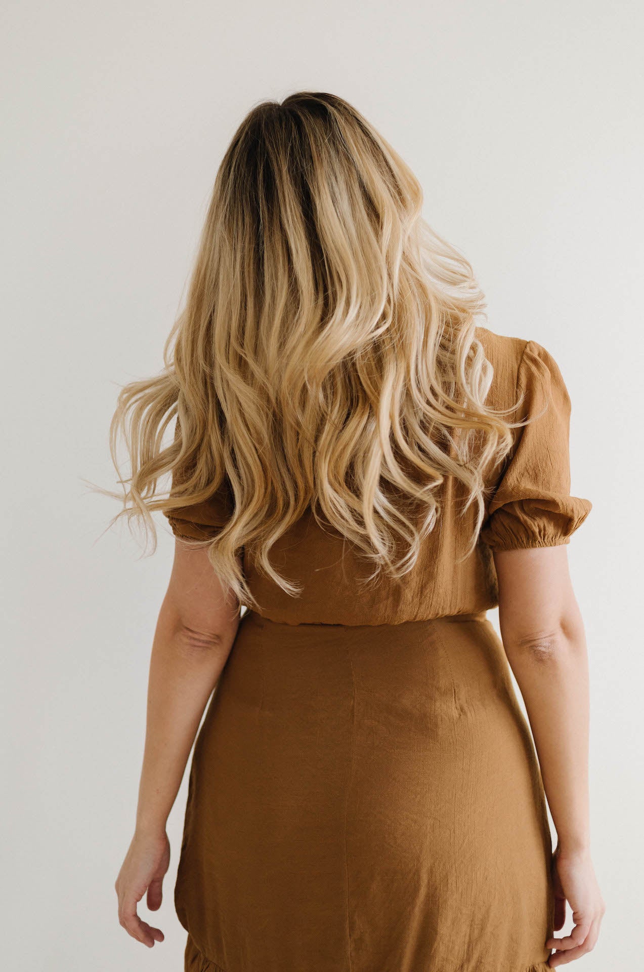 Brown A Line Mini Dress