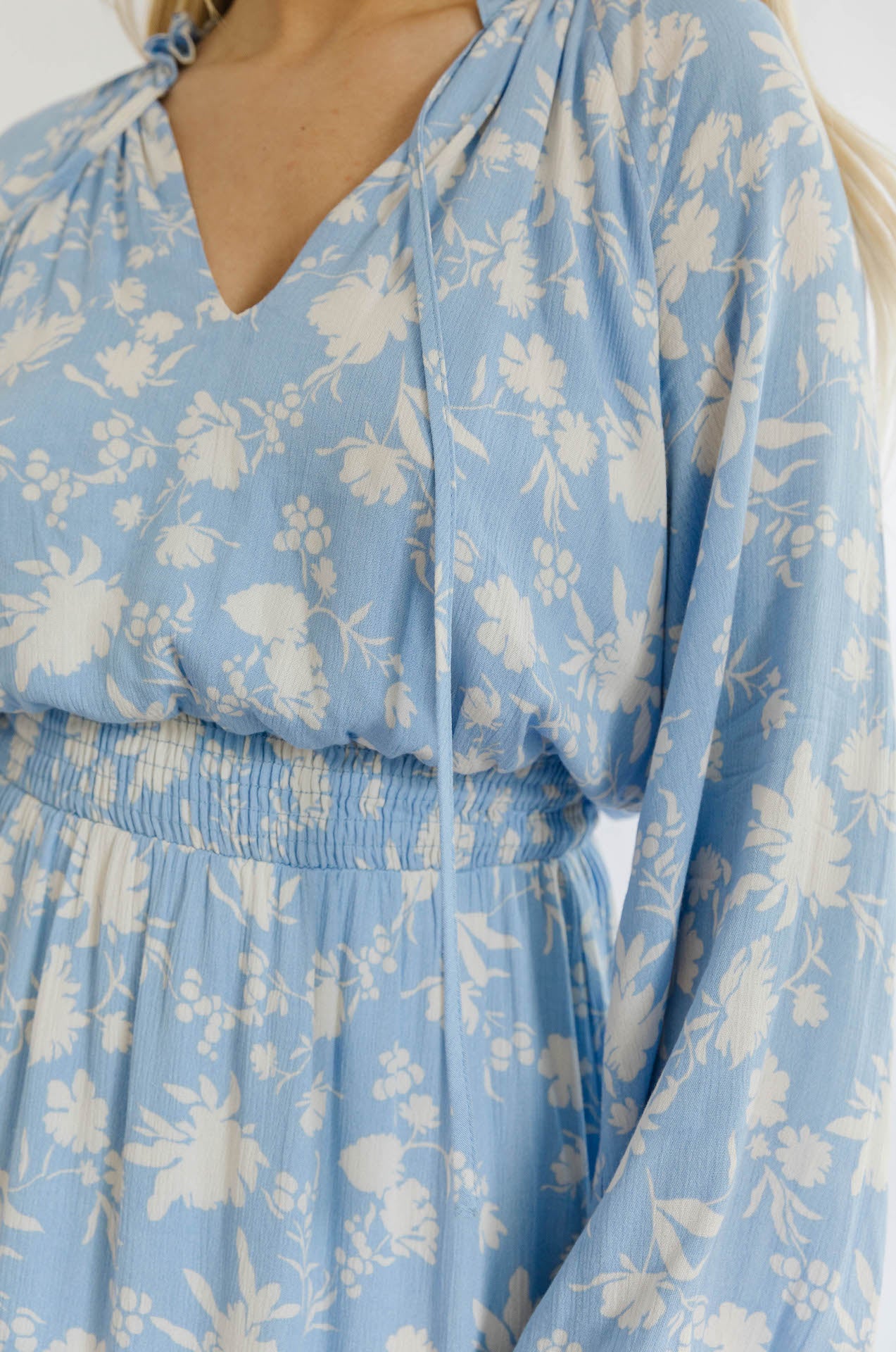 Charlize Floral Print Long Sleeve Maxi Dress