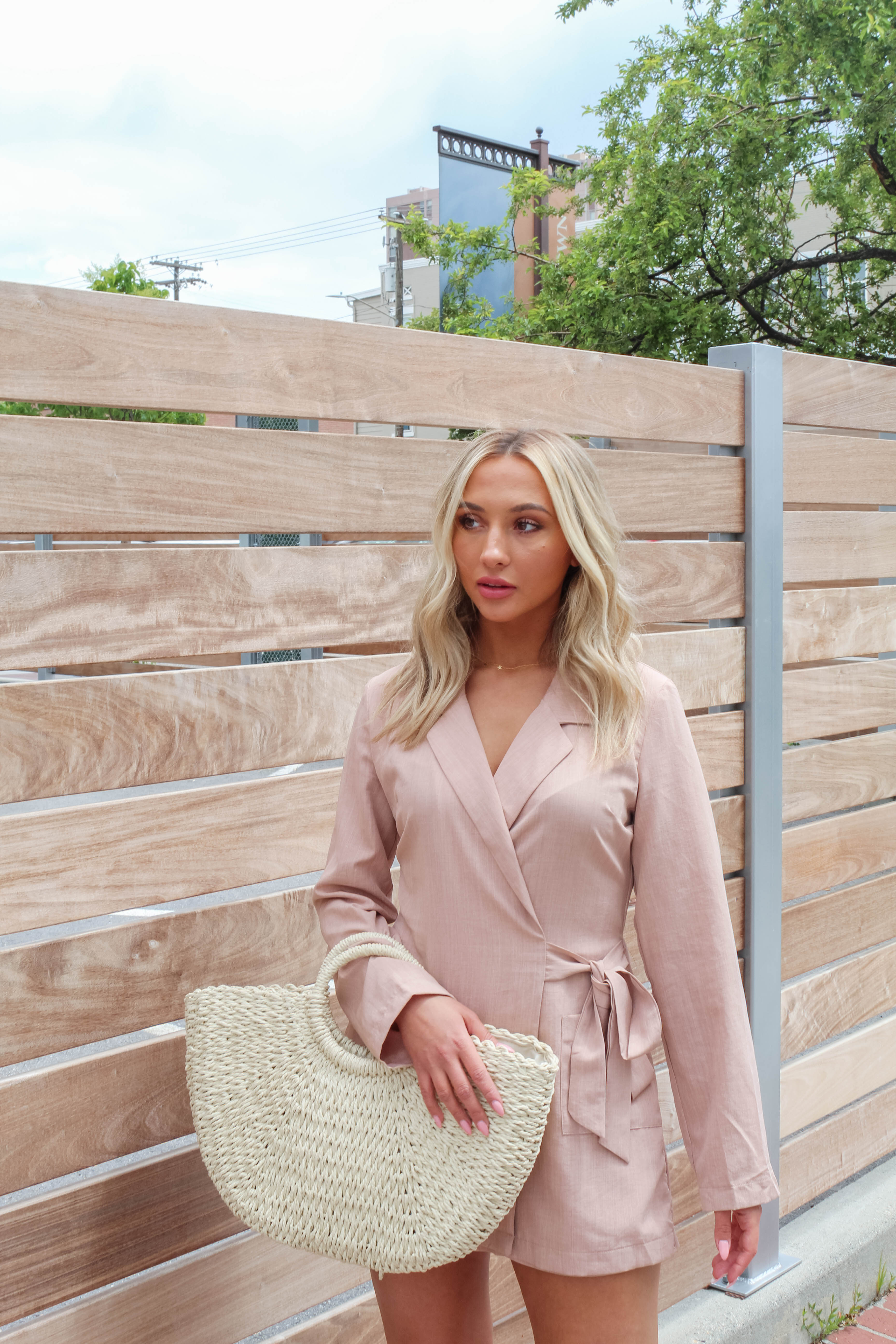 IT GIRL Blush Taupe Jacket Romper