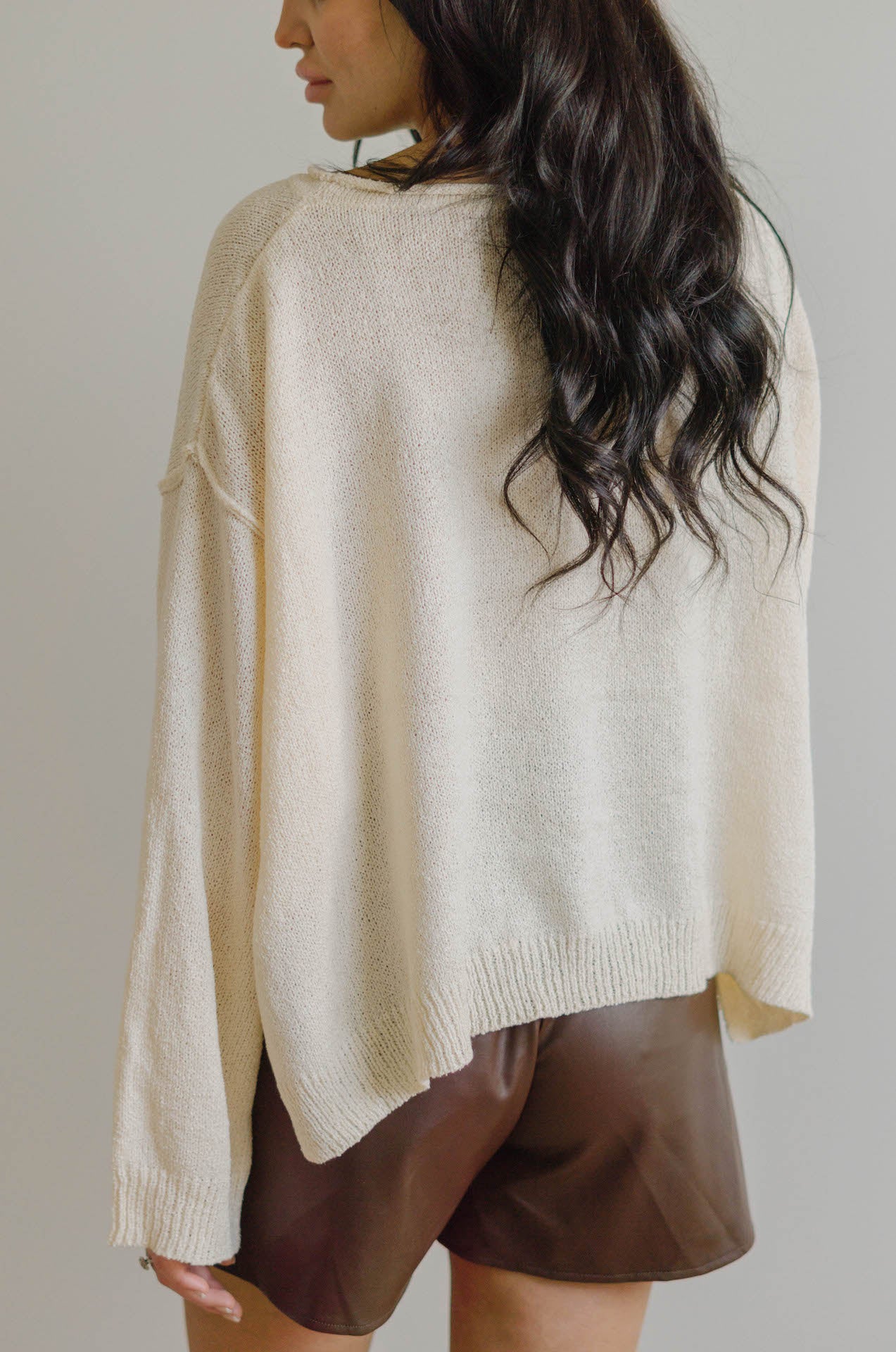 oversized knit sweater top