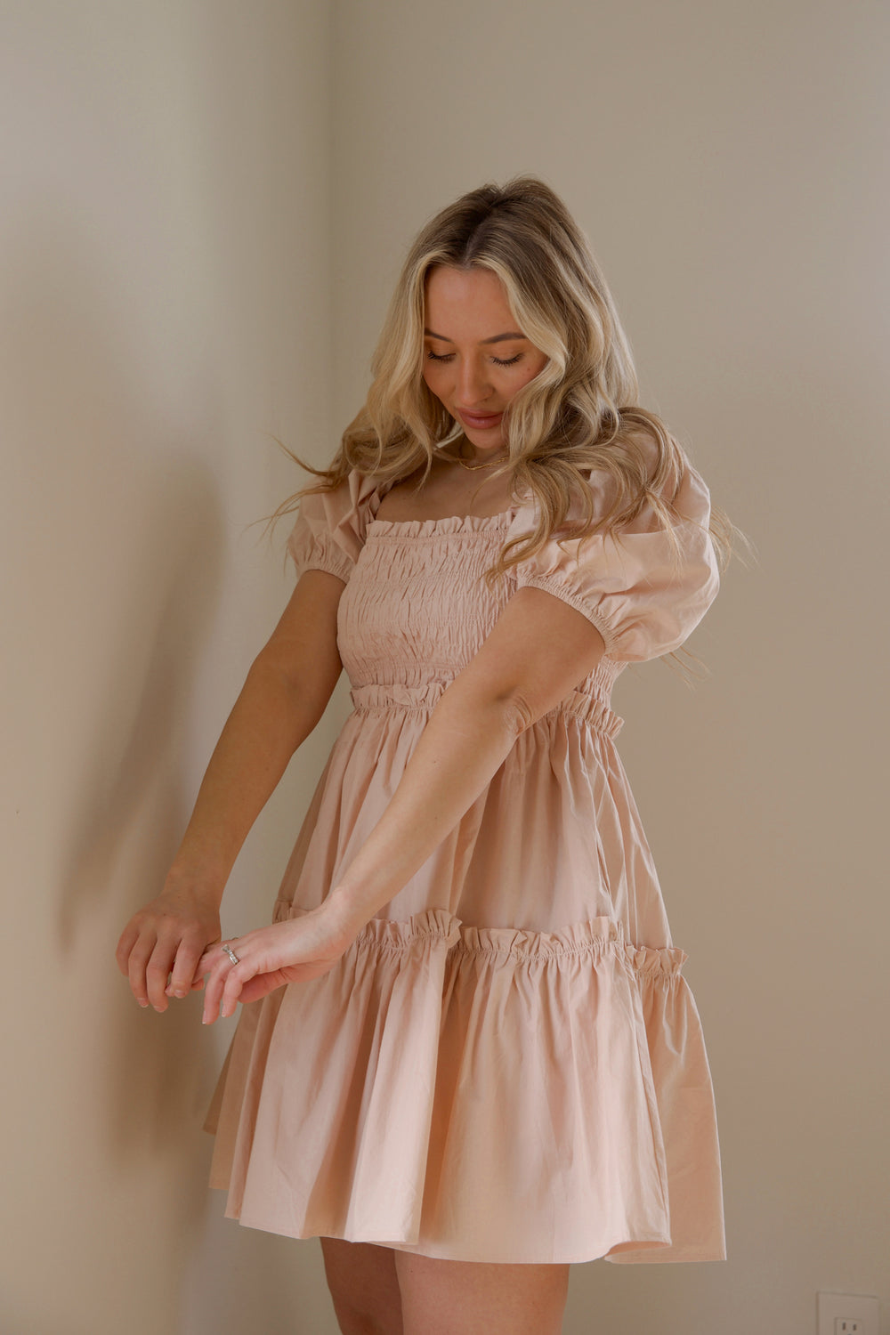 BABINE - Doll Blonde Hair Carousel Dress - Pink