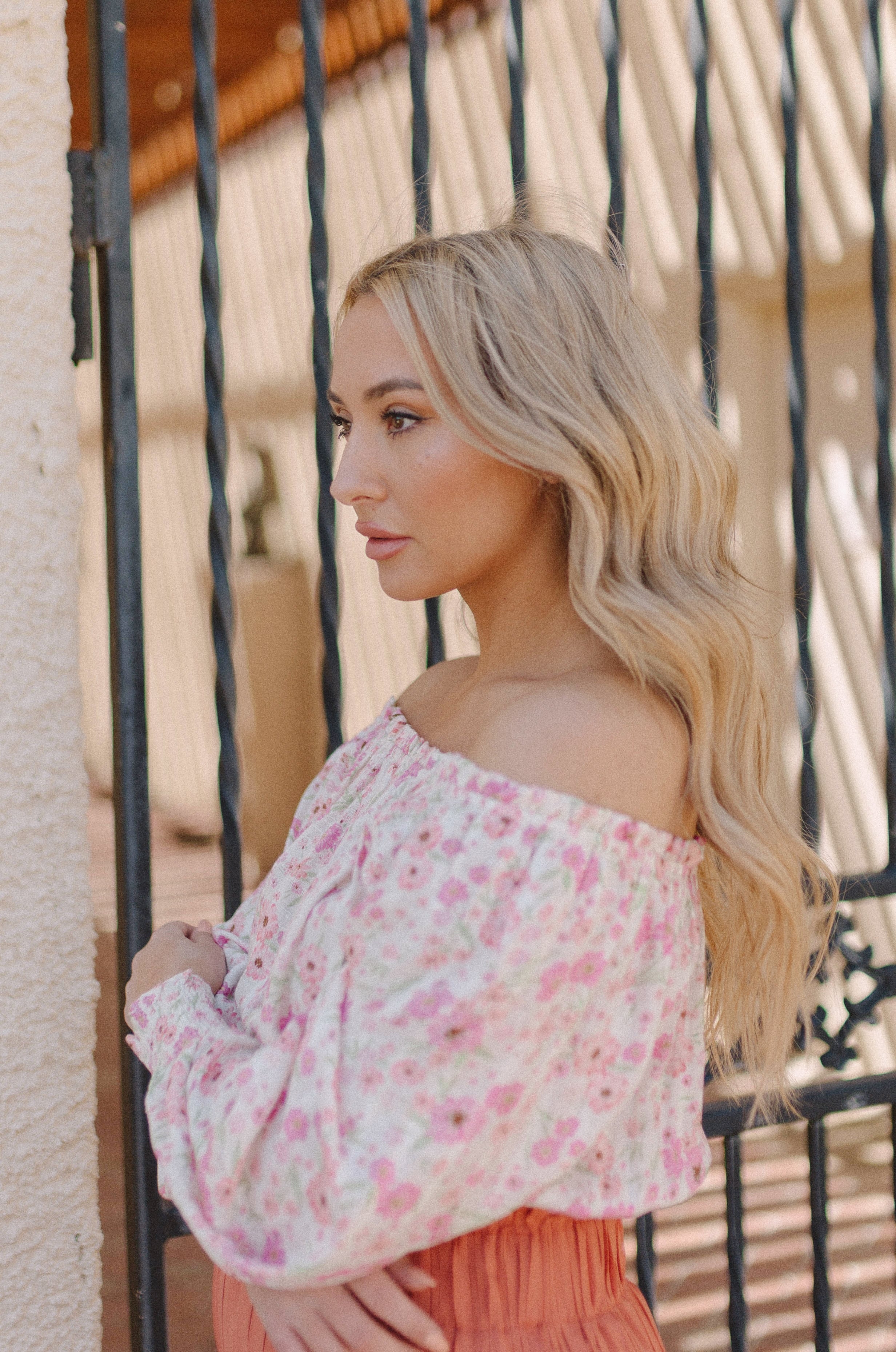 floral blouse