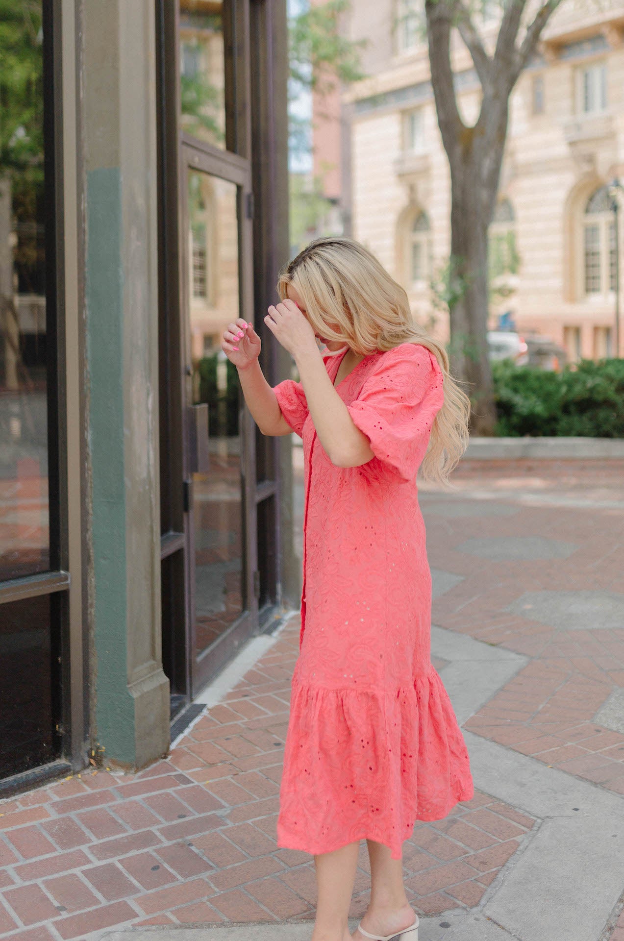 eyelet fashion dress