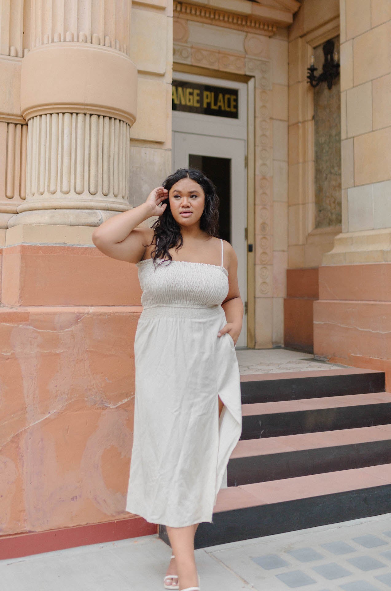 Cora Linen Midi Dress