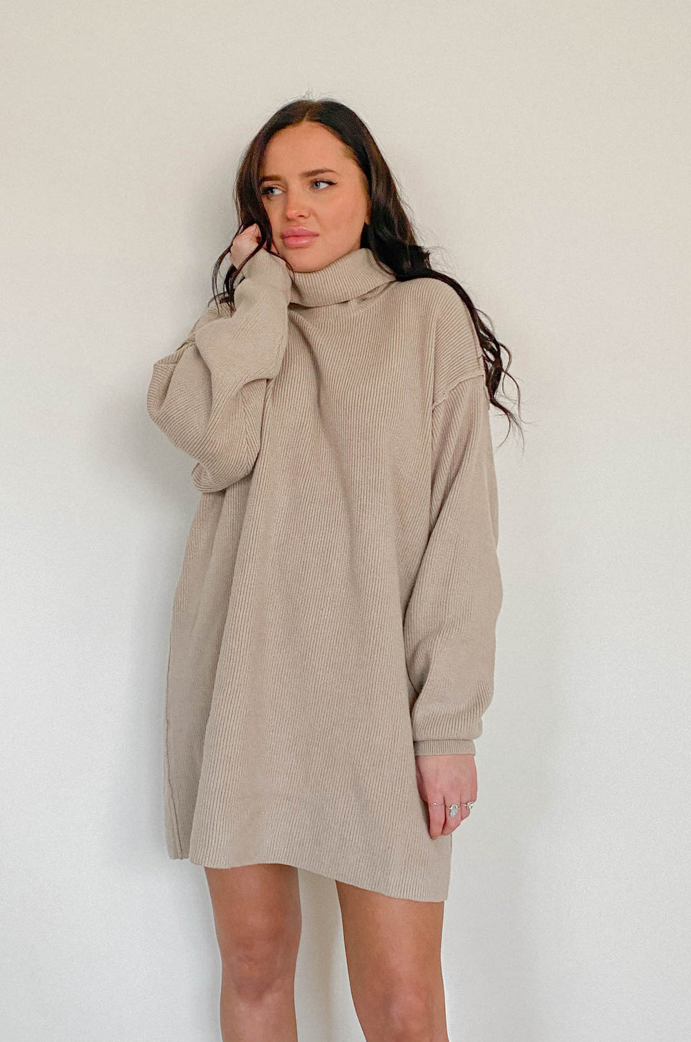Turtleneck Sweater Dress