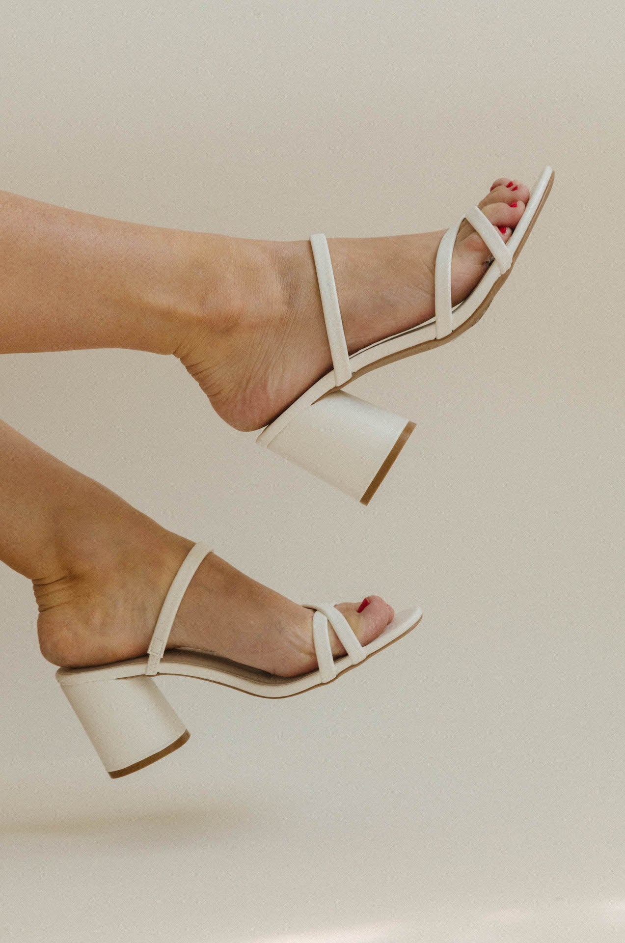 Scalloped Block Heel Sandals – J. Adams