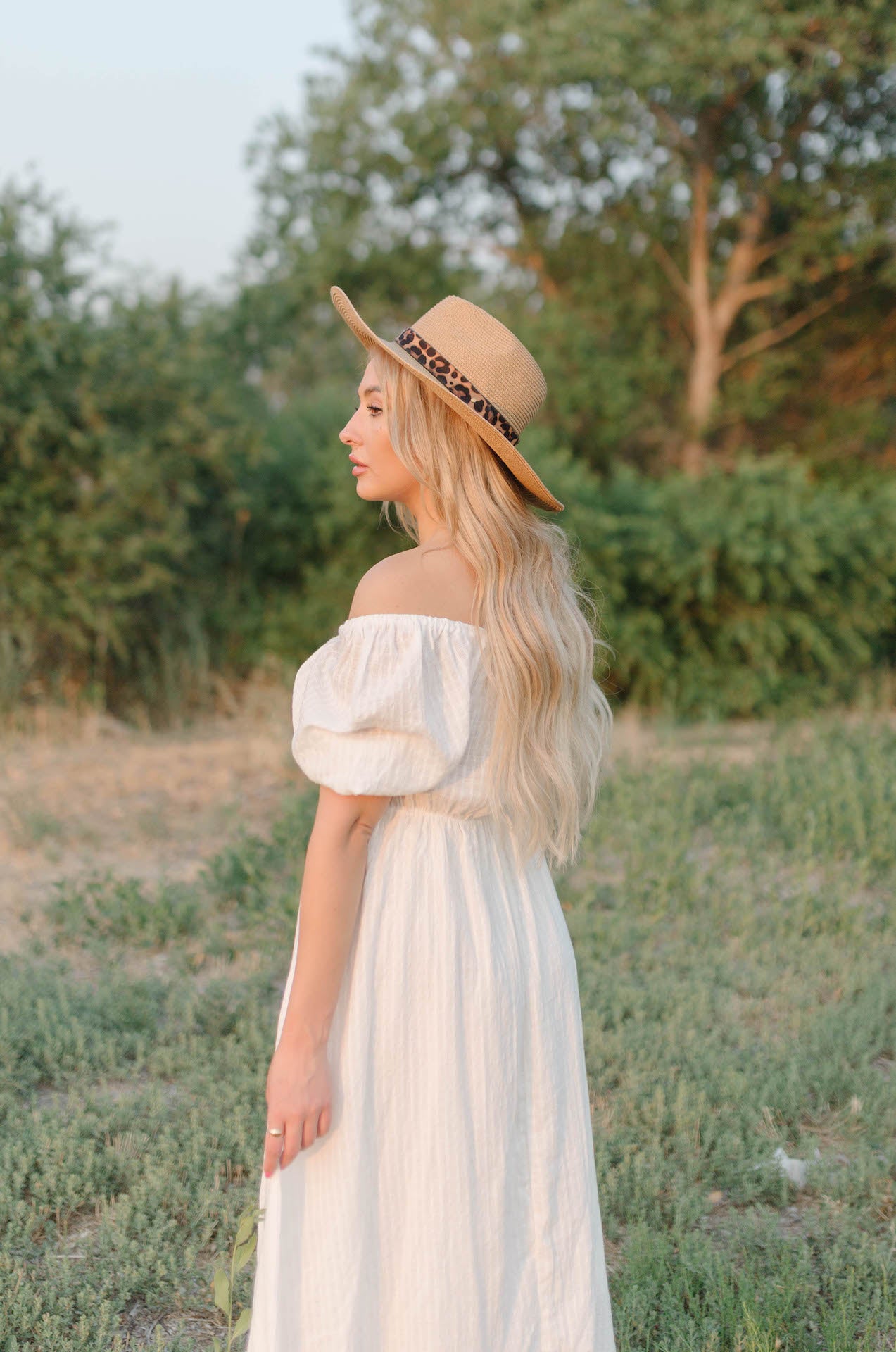 Haylie White Midi Dress