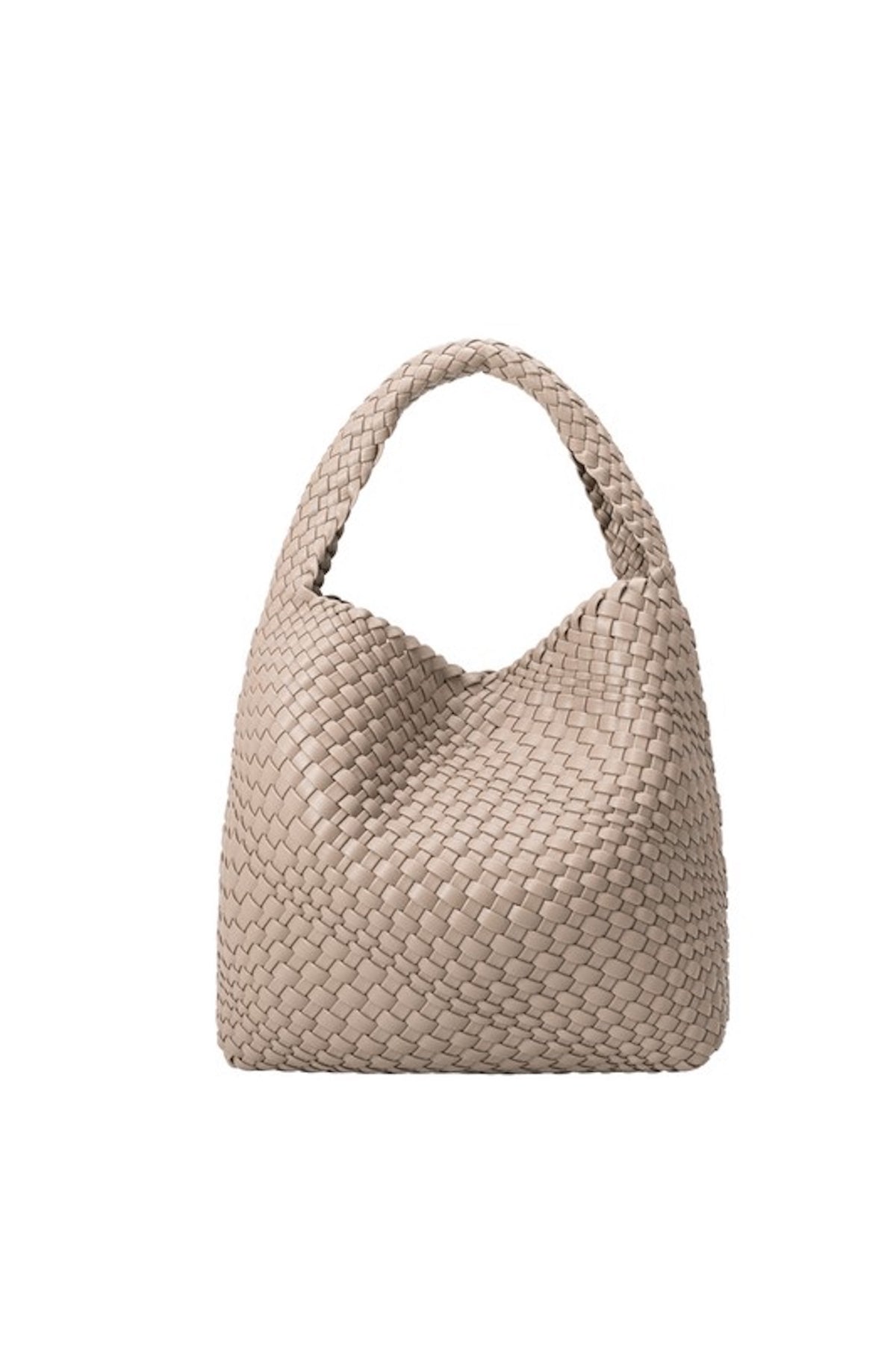 Tulip Shoulder Bag Medium Black Beige